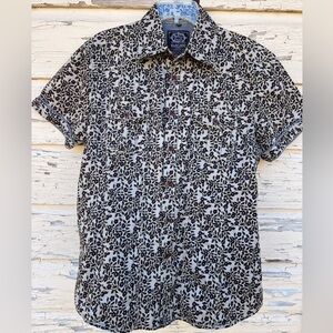 Marldini Clothing Ditsy Floral Cotton Western Rodeo Cut Button-Down Shirt XXL